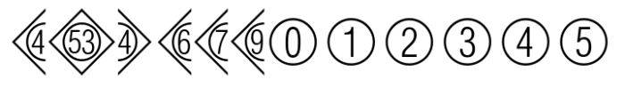 Number Icons MF Regular Font UPPERCASE
