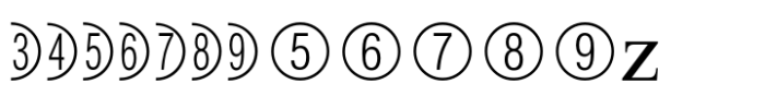 Number Icons MF Regular Font LOWERCASE