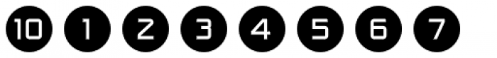 Numbers Style One-Circle Negative Font OTHER CHARS