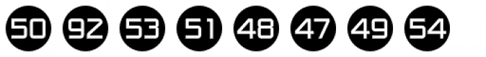 Numbers Style One-Circle Negative Font OTHER CHARS
