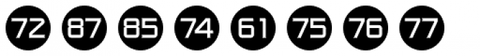 Numbers Style One-Circle Negative Font UPPERCASE