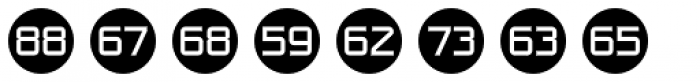 Numbers Style One-Circle Negative Font UPPERCASE