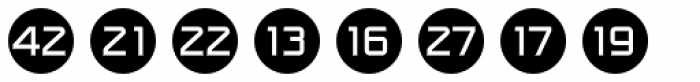 Numbers Style One-Circle Negative Font LOWERCASE