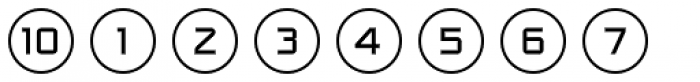Numbers Style One-Circle Positive Font OTHER CHARS