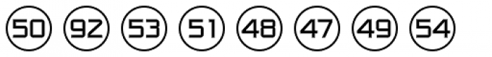 Numbers Style One-Circle Positive Font OTHER CHARS