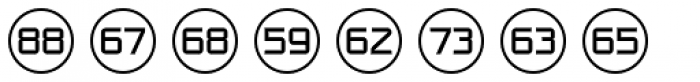 Numbers Style One-Circle Positive Font UPPERCASE