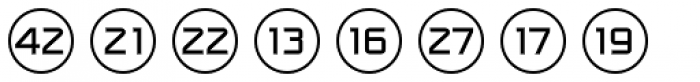 Numbers Style One-Circle Positive Font LOWERCASE