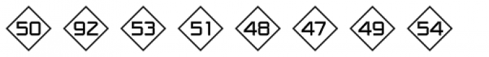 Numbers Style One-Diamond Positive Font OTHER CHARS