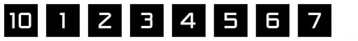 Numbers Style One-Square Negative Font OTHER CHARS