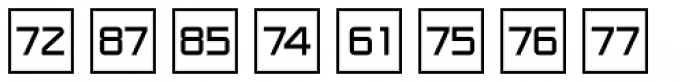 Numbers Style One-Square Positive Font UPPERCASE