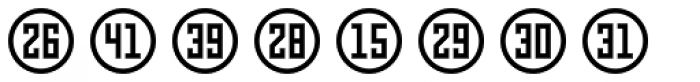 Numbers Style Three-Circle Positive Font LOWERCASE