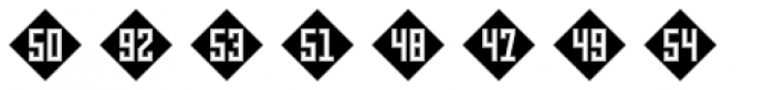 Numbers Style Three-Diamond Negative Font OTHER CHARS