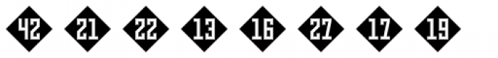 Numbers Style Three-Diamond Negative Font LOWERCASE