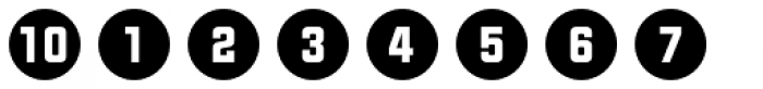 Numbers Style Two-Circle Negative Font OTHER CHARS