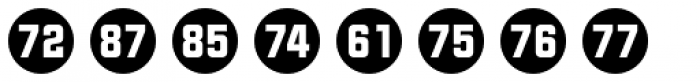 Numbers Style Two-Circle Negative Font UPPERCASE