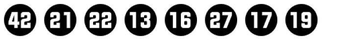 Numbers Style Two-Circle Negative Font LOWERCASE
