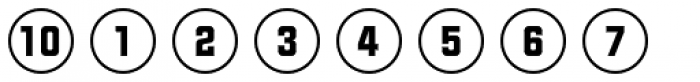Numbers Style Two-Circle Positive Font OTHER CHARS