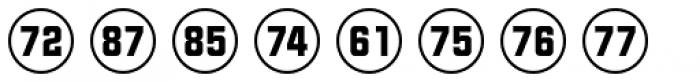 Numbers Style Two-Circle Positive Font UPPERCASE