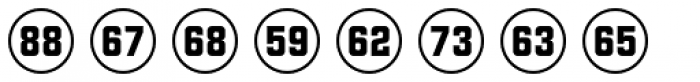 Numbers Style Two-Circle Positive Font UPPERCASE
