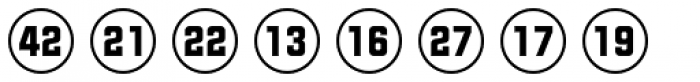 Numbers Style Two-Circle Positive Font LOWERCASE