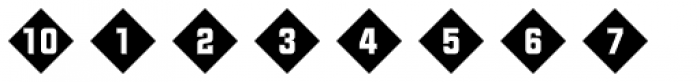 Numbers Style Two-Diamond Negative Font OTHER CHARS