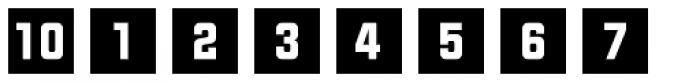 Numbers Style Two-Square Negative Font OTHER CHARS