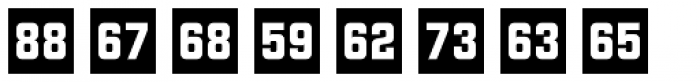 Numbers Style Two-Square Negative Font UPPERCASE