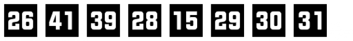 Numbers Style Two-Square Negative Font LOWERCASE