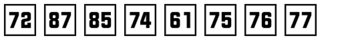 Numbers Style Two-Square Positive Font UPPERCASE