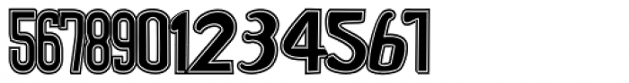 Numbers3 Lined Font UPPERCASE