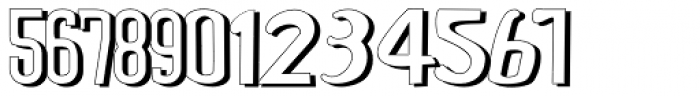 Numbers3 Shadow Font UPPERCASE