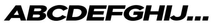 Nunito Flex Black Expanded Slanted Font UPPERCASE