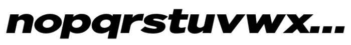 Nunito Flex Black Expanded Slanted Font LOWERCASE