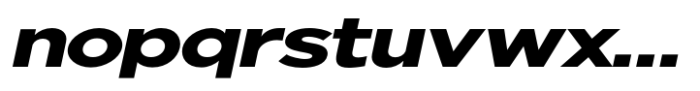 Nunito Flex Extra Bold Expanded Slanted Font LOWERCASE