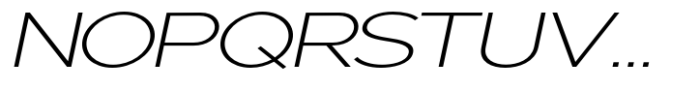 Nunito Flex Extra Light Expanded Slanted Font UPPERCASE