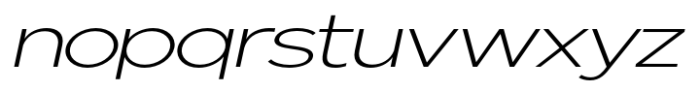 Nunito Flex Extra Light Expanded Slanted Font LOWERCASE