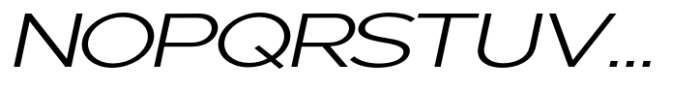 Nunito Flex Light Expanded Slanted Font UPPERCASE