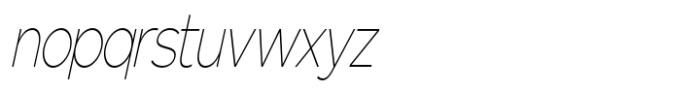 Nunito Flex Thin Condensed Slanted Font LOWERCASE