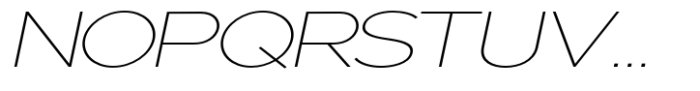Nunito Flex Thin Expanded Slanted Font UPPERCASE