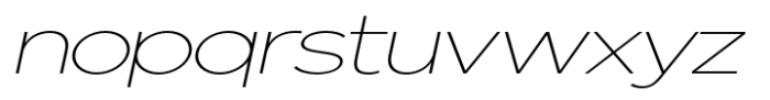 Nunito Flex Thin Expanded Slanted Font LOWERCASE