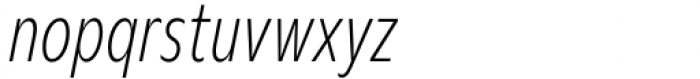 Nuno Condensed ExtraLight Italic Font LOWERCASE