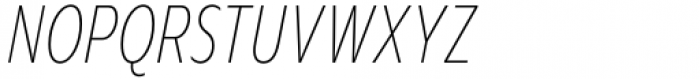 Nuno Condensed Thin Italic Font UPPERCASE
