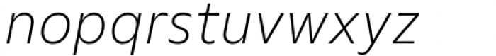 Nuno Extended ExtraLight Italic Font LOWERCASE