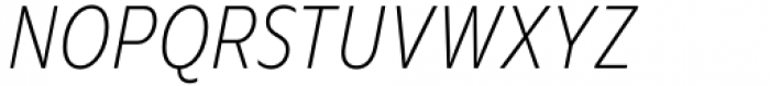 Nuno Narrow ExtraLight Italic Font UPPERCASE