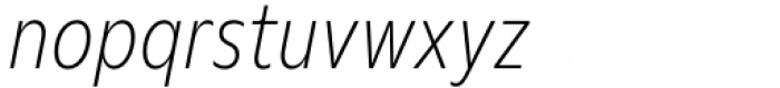 Nuno Narrow ExtraLight Italic Font LOWERCASE