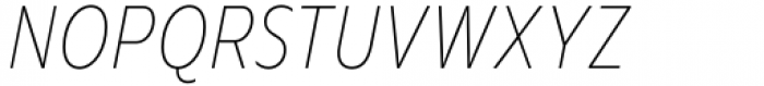 Nuno Narrow Thin Italic Font UPPERCASE