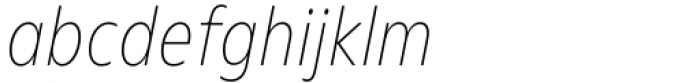 Nuno Narrow Thin Italic Font LOWERCASE
