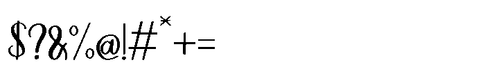 Nuptalia Font OTHER CHARS