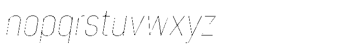 Nuqtra Arabic Hairline Italic Font LOWERCASE