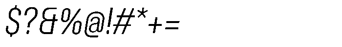 Nuqtra Arabic Light Italic Font OTHER CHARS